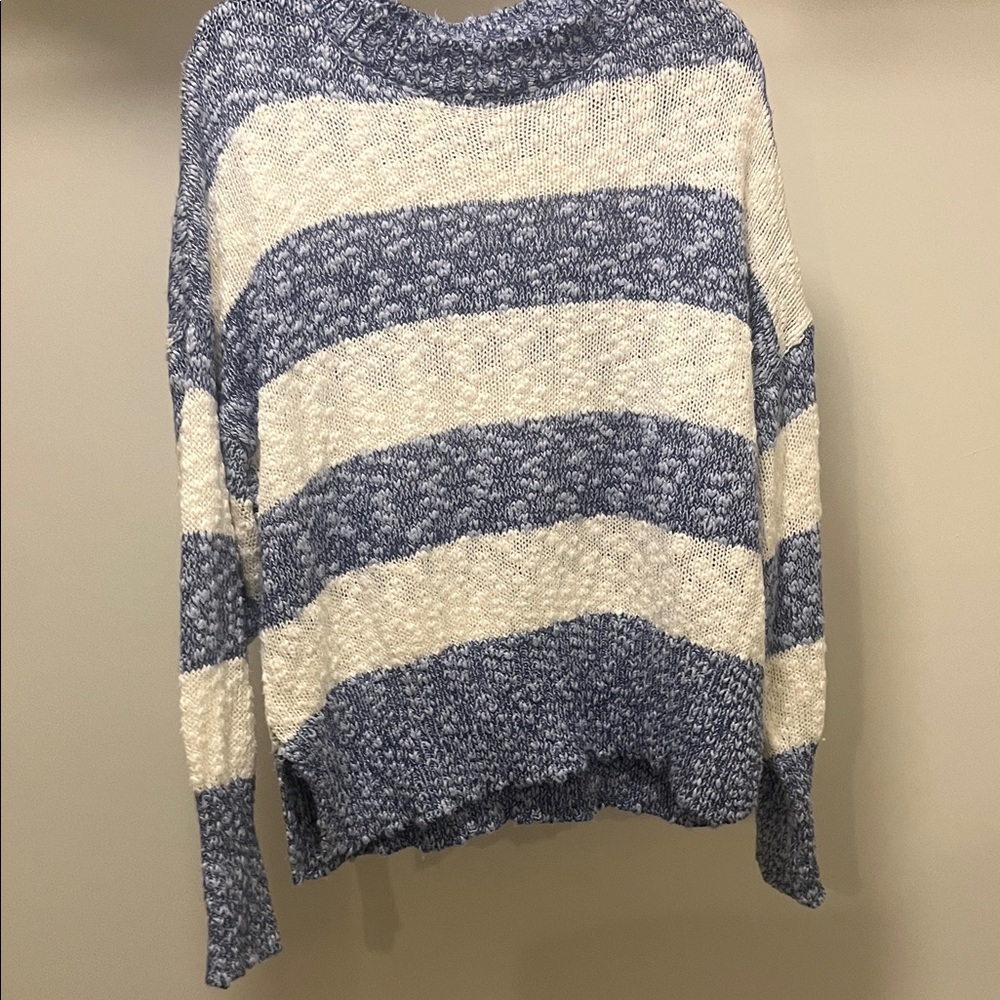 Altar'd State Blue and White Striped Sweater